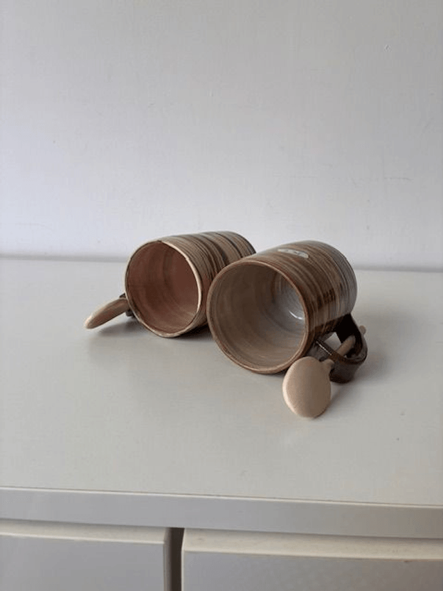 Mug cuillère brun (lot de 2)